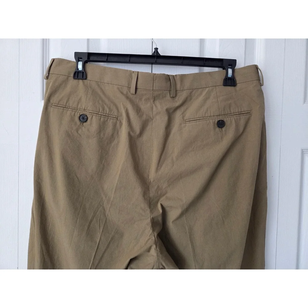 J. Crew‎ Relaxed Fit Suit Pant in Cotton Poplin 36 x 32 Khaki NWT $198 CF204